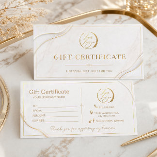 Elegant Gold Gift Certificate | Luxury