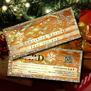 Elegant Gold Gift Voucher   Glitter and Pearl