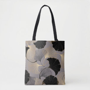 Elegant gold Ginkgo, vintage background. Tote Bag