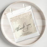 Elegant Gold Glitter 60th Birthday Party Favor Bag<br><div class="desc">Elegant party favor bags for your 60th birthday party with "thank you" in a stylish script and gold faux glitter.</div>