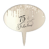 Elegant Gold Glitter 75th Birthday