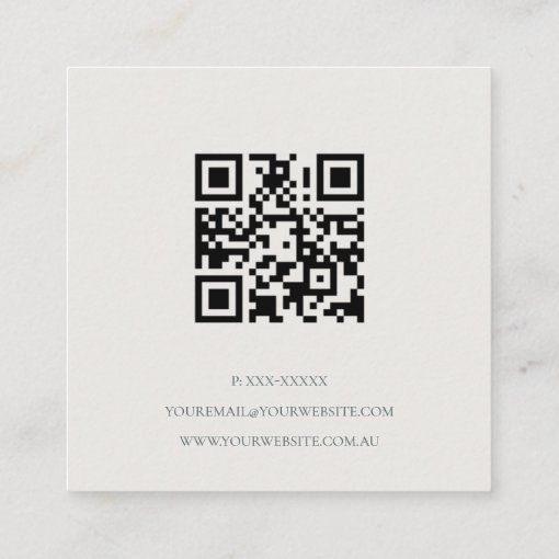 Elegant Gold Glitter Agate Marble QR Code Logo Square Business Card ...