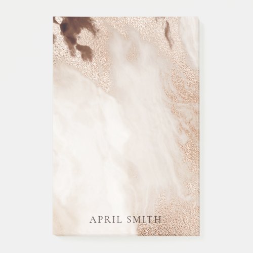 Elegant Gold Glitter Agate Marble Texture Beige Post_it Notes
