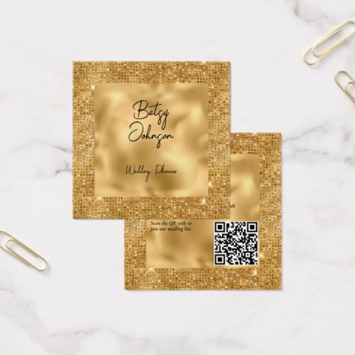 Elegant Gold Glitter and Gold Foil Business Card