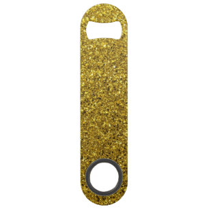 Elegant Gold Glitter Bar Key