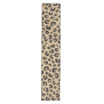 Elegant Gold Glitter Black Leopard Print Medium Table Runner