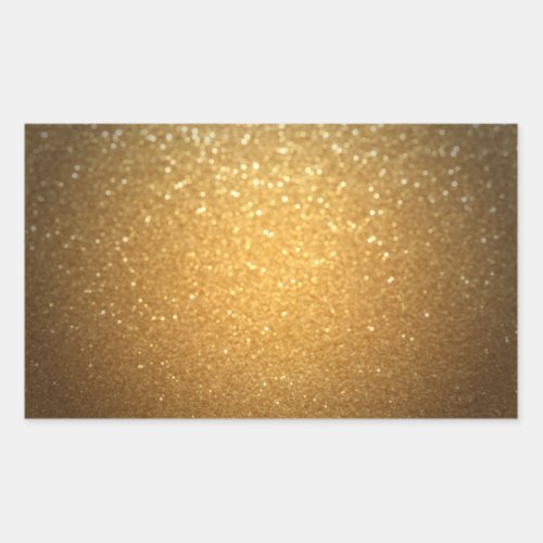 Elegant Gold Glitter Blank Template Add Your Text Rectangular Sticker