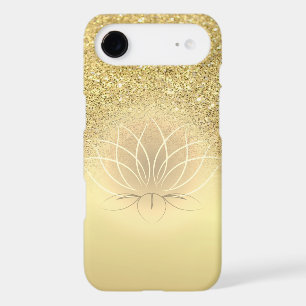 Elegant Gold Glitter Bokeh Lotus iPhone 17 Air Case