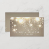 Elegant Gold Glitter Bokeh Luxe Business Card (Front/Back)