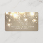 Elegant Gold Glitter Bokeh Luxe Business Card