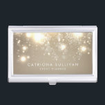Elegant Gold Glitter Bokeh Luxe Business Card Case<br><div class="desc">Elegant Gold Glitter Bokeh Luxe Business Card Holder | Showcase your business card with this elegant business card holder. It features gold glitter bokeh and simple typography. Matching items are available.</div>