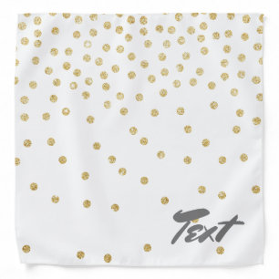 elegant gold glitter confetti dot pattern bandana