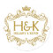 Elegant Gold Glitter Crown & Floral Frame