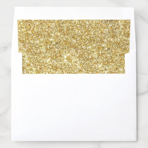 Elegant Gold Glitter Effect Envelope Liner