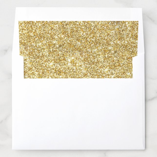 Elegant Gold Glitter Effect Envelope Liner (In Envelope)