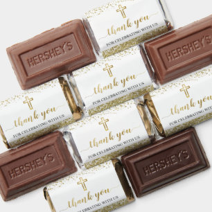 Elegant Gold Glitter First Holy Communion Hershey's Miniatures