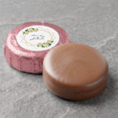 Elegant Gold Glitter Geometric Yellow Floral Wed Dipped Oreo Cookie Favors (Unwrapped)