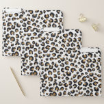 Elegant Gold Glitter Leopard Pattern File Folder