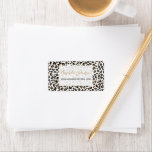 Elegant Gold Glitter Leopard Pattern Label