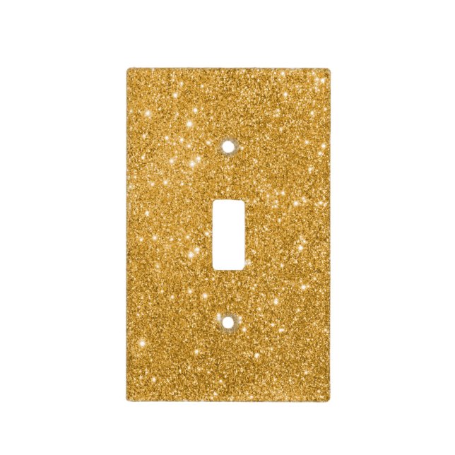 Elegant gold Glitter Light Switch Cover (Front)