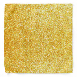 Elegant Gold Glitter Look Template Bandana