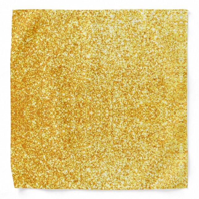 Elegant Gold Glitter Look Template Bandana (Front)