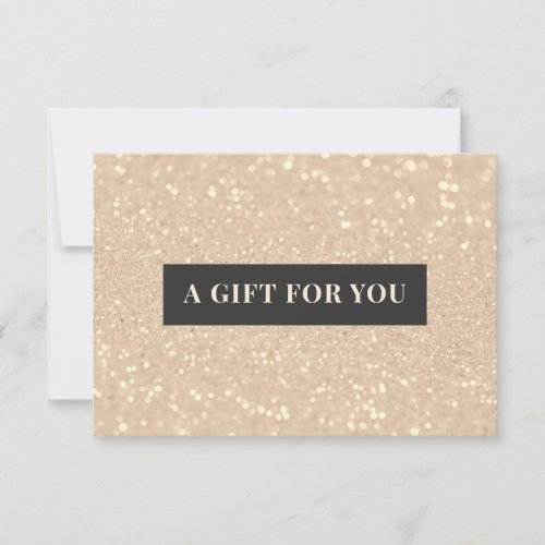 Elegant Gold Glitter Luxury Certificate Gift Card