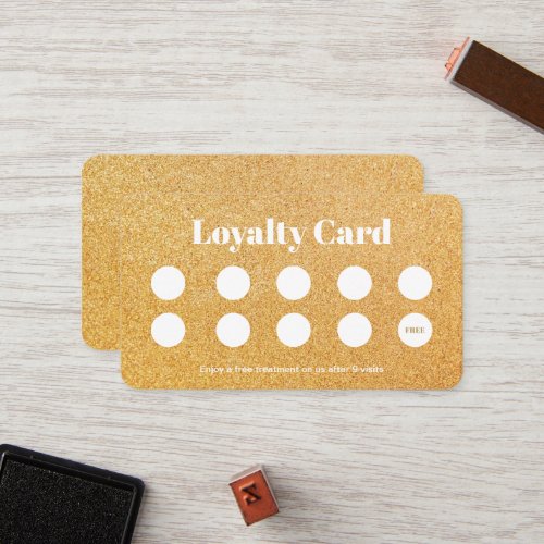 Elegant gold glitter Make up artist Loyalty Card