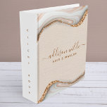Elegant Gold Glitter Marble Agate Client<br><div class="desc">Elegant Gold Glitter Marble Agate Client 3 ring binder . Perfect for makeup artists,  hair stylists,  cosmetologists,  and more!</div>