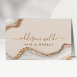 Elegant Gold Glitter Marble Agate Modern Chic Business Card
