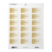 Elegant Gold Glitter Modern Template Trendy Chic Label | Zazzle
