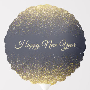 Elegant Gold Glitter New Year design Balloon