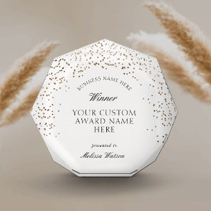 Elegant Gold Glitter Professional Business Winner Acrylic Award