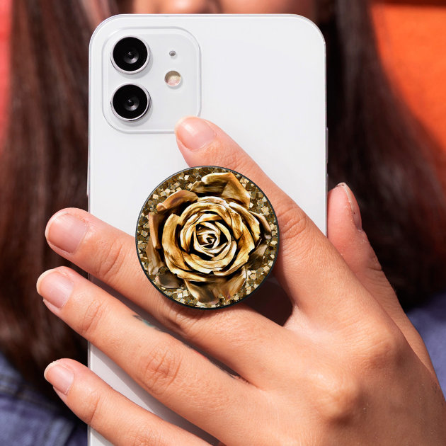 PopGrip Nœud Rose Style Girly – Support Téléphone Adhésif, Interchangeable