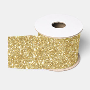Elegant Gold Glitter Sparkle Glam Grosgrain Ribbon