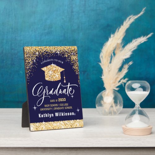 Elegant Gold Glitter Sparkling Graduation Keepsake