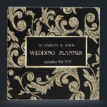 Elegant Gold Glitter Swirls 3 Ring Binder<br><div class="desc">Elegant gold glitter swirls wedding planner.</div>