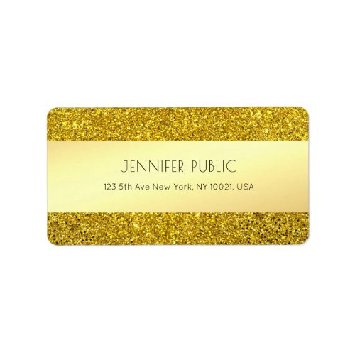 Elegant Gold Glitter Template Modern Professional Label