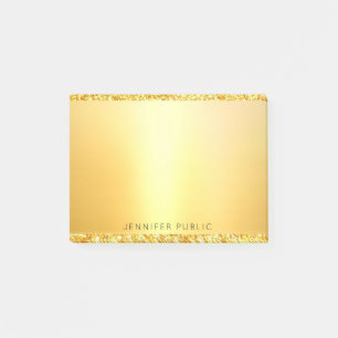 Elegant Gold Glitter Template Professional Modern Post-it Notes