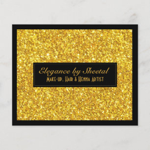 Elegant Gold Glitter Texture Black background Flyer