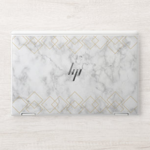 Elegant gold glitter  Water Marble HP Laptop Skin