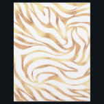 Elegant Gold Glitter Zebra White Animal Print Letterhead<br><div class="desc">This Exotic Style hand-drawn White and faux Gold Glitter Zebra Print aesthetic design photo print is perfect to add an elegant touch to special celebration events or Glam Home Decor. A modern trendy zebra animal print filled with gold color wavy lines and strokes, forming a beautiful tropical zebra stripes abstract...</div>