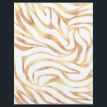 Elegant Gold Glitter Zebra White Animal Print Letterhead<br><div class="desc">This Exotic Style hand-drawn White and faux Gold Glitter Zebra Print aesthetic design photo print is perfect to add an elegant touch to special celebration events or Glam Home Decor. A modern trendy zebra animal print filled with gold color wavy lines and strokes, forming a beautiful tropical zebra stripes abstract...</div>