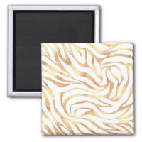 Elegant Gold Glitter Zebra White Animal Print