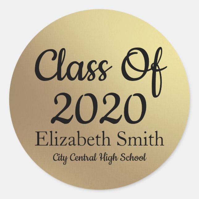 Elegant Gold Graduation Envelope Seals (Front)