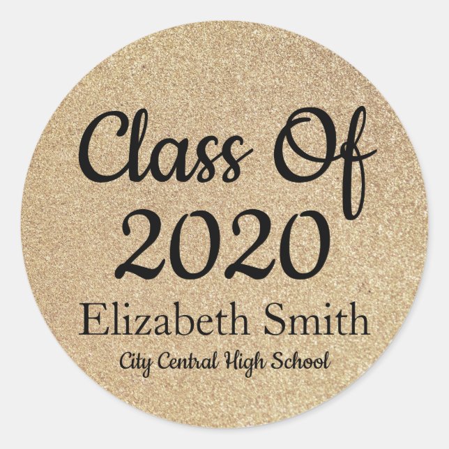 Elegant Gold Graduation Envelope Seals (Front)