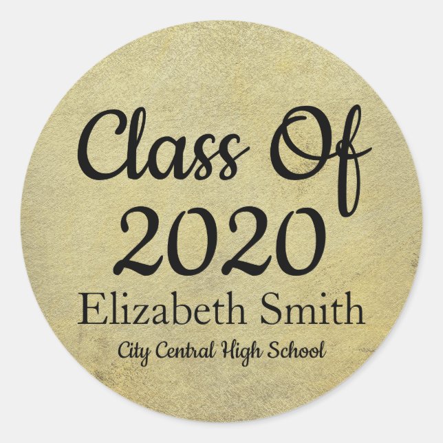 Elegant Gold Graduation Envelope Seals (Front)
