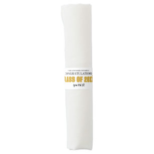 Elegant Gold Graduation Napkin Bands