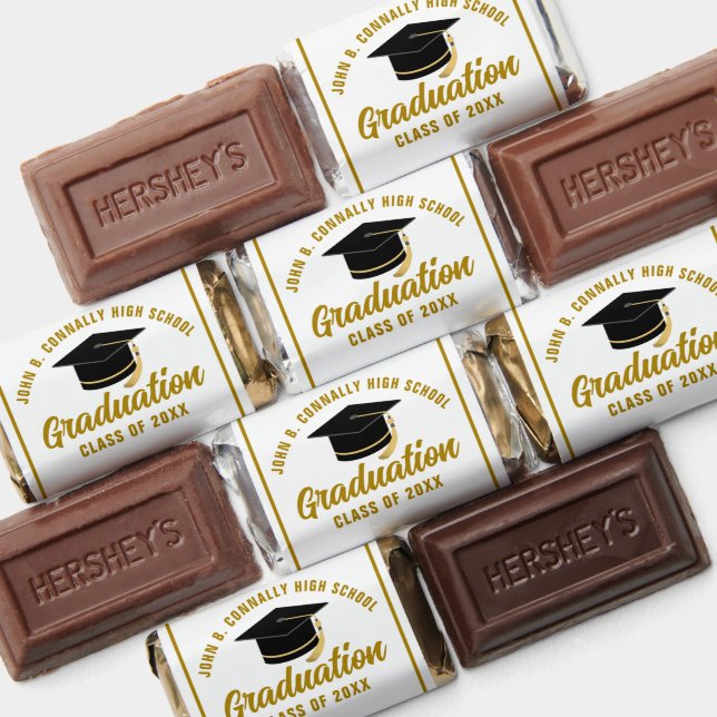 Elegant Gold Graduation Party Personalized Hershey's Miniatures (Assorted)
