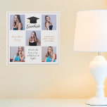 Elegant Gold Graduation Senior Photo Collage 2025 Faux Canvas Print<br><div class="desc">A classy custom senior graduate photo collage graduation faux canvas art with chic gold text for a high school senior girl graduating with the class of 2025. Customize with your senior portrait pictures, school name and graduating class under the elegant calligraphy for a great personalized graduation gift. It features a...</div>